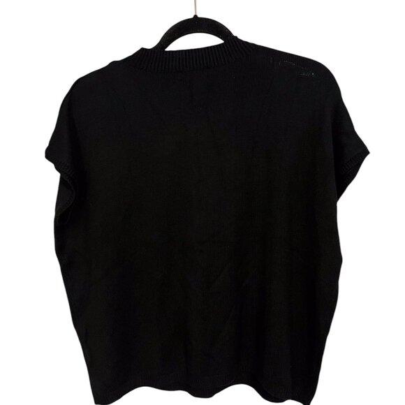 Ekouaer Black Knit Cap Sleeve Stretch Sweater Pullover Size: XL - Picture 5 of 8